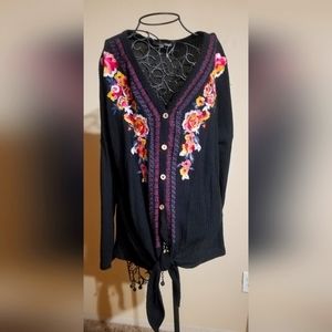 Knit cardigan sweater- size L